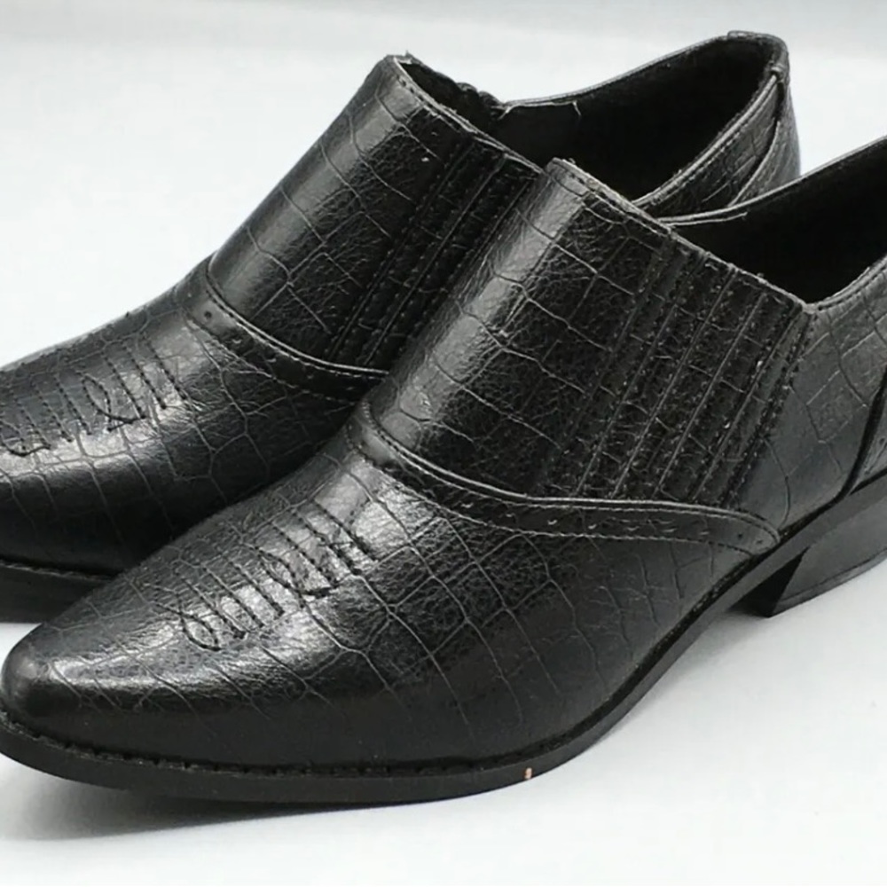 Corky's Sheila Black Faux Leather Booties Pull-on Size 8 New